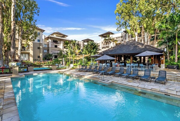 Enjoy access to the resort's three swimming pools—catering to children and adults alike.