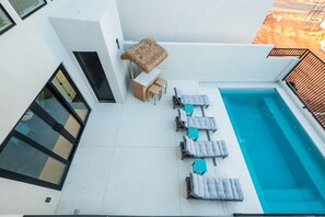 Balcony view of the pool