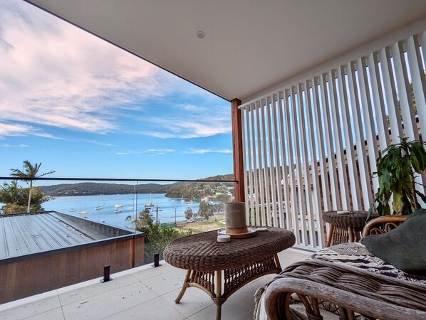 The view from the deck over Hardy's Bay