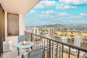 Have your morning coffee on your balcony with a beautiful mountain and city view!