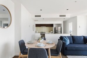 A kitchen & dining area.