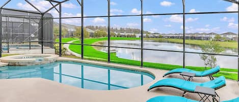 Luxurious Jacuzzi And Pool With Stunning Natural Backdrop