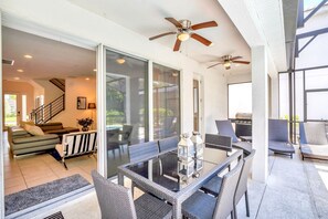 Poolside Dining Area with BBQ Grill