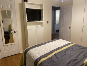 Full Sized Bed with Smart TV
