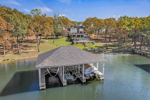 Boat slip and lake views! Local boat rentals available and one spot in our boat slip is available for our guests. 