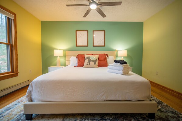 King bedroom with attached bathroom 