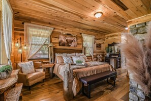 Indoors, Hardwood, Stained Wood, Lamp, Bench