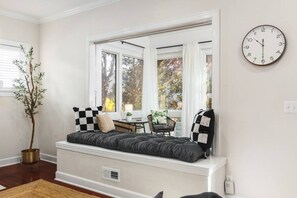 Cozy reading nook / additional seating in the living room.