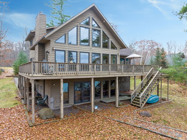 Floor to celling windows greet you in this amazing home