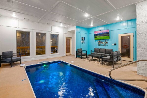 Private indoor heated pool