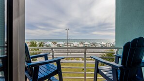 Enjoy the sound of waves as you sit on the balcony