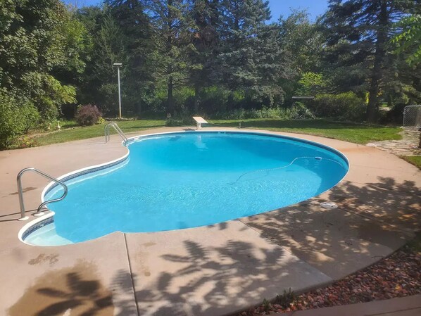 10 feet deep end and 3 foot shallow end