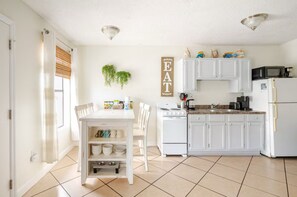 Kitchen and eating area