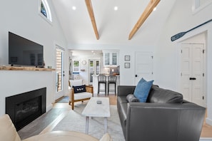 A bright and contemporary living spaces invites you in.