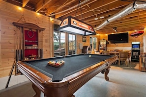 Pool table and game room
