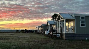 Goose Island Flats at sunrise.  Contact us directly to book up to 4 cabins! 