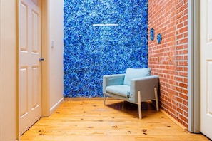 Floral Wall with Neon Sign