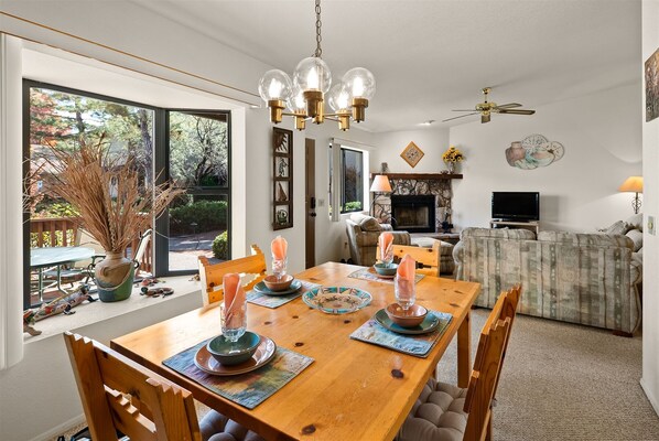 Perfect spot for family board games too