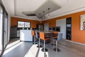 Unobstructed view from the modern kitchen