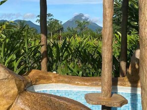 Sumérgete en nuestra piscina rodeada de verde.