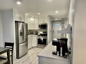 View of the kitchen looking from the living room.