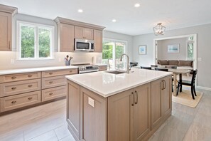 Enjoy the updated and spacious kitchen with a large island 