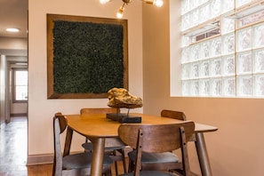 Close view of the dining area