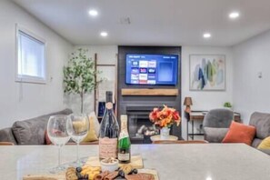 Wine and cheese board available at extra charge