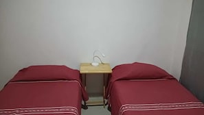 Bedroomdownstairs with 2 single beds