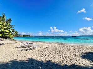 Come join us on Sapphire Beach!  Chairs await