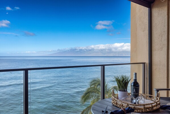 Oceanfront views from your private lanai