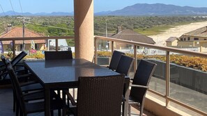 Outdoor dining and view.