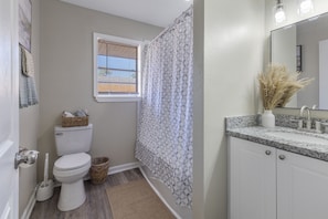 Master bathroom - full bath with tub/shower, toilet and sink
