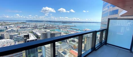 The apartment has Harbour Bridge view and Viaduct Harbour View
