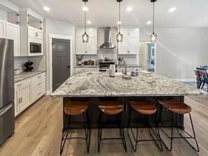 Kitchen With Expansive Breakfast Bar