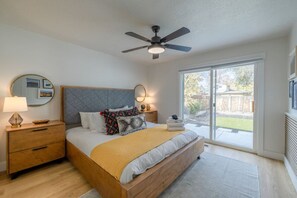 Bedroom bursting with color