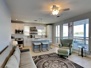 Living Room and Kitchen - Unit B - First Floor