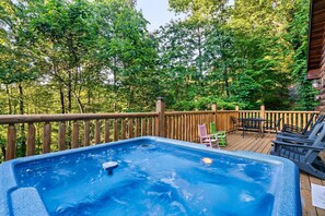 Recuperate in the hot tub after those mountain hikes!