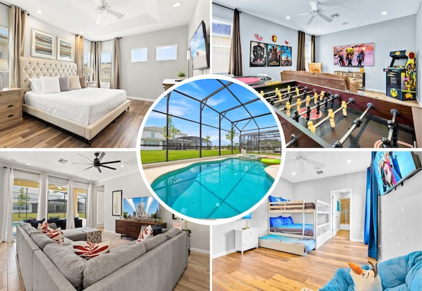 Welcome to our baby friendly 5 bedrooms villa with Private Pool and Game Room. This fabulous villa is at Sonoma Resort next to The Loop, a shopping and entertainment hub. It’s only minutes awa