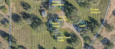 Aerial view of our 5 acre former winery compound