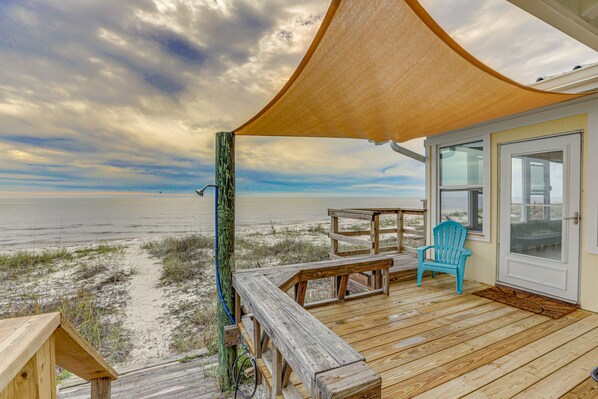 Alligator Point Vacation Rental | 3BR | 3BA | 1,859 Sq Ft | 2 Steps to Enter