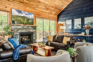 The warmth of the fireplace, the comfort of home.
