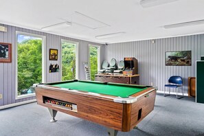Get ready for fun! Experience endless entertainment in our game room at the Chalet Village clubhouse