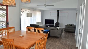 Living and dining area.