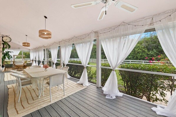 Screened Lanai, with grill