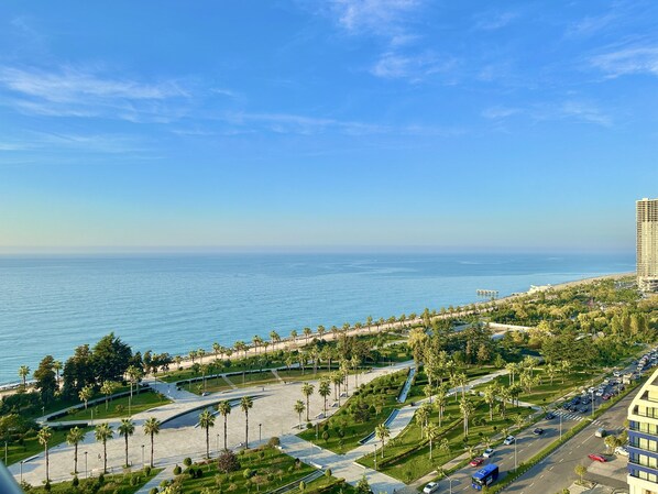 Vue sur la plage/lâocĂ©an