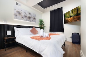 Your Bedroom with Queen Size Bed and TV