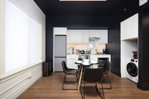 Refrigerator, Washer Dryer, Oven, Coffee Machine