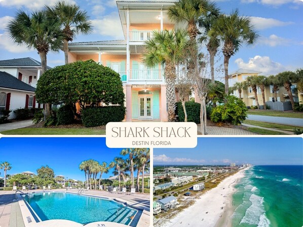 Shark Shack Emerald Shores Miramar Beach FL Pvt Beach, 2 pools, Pavilion