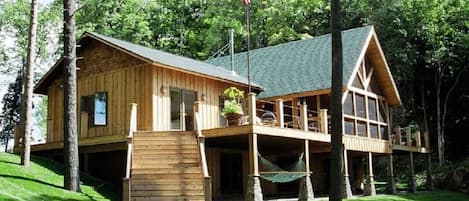 Exterior of the Lakehouse facing the water (100')